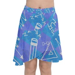 Background Abstract Texture Pattern Chiffon Wrap Front Skirt