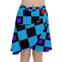 Background Pattern Geometric Game Chiffon Wrap Front Skirt View1