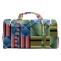 Patchwork Tile Pattern Mosaic Sports Gym Duffle Bag with Shoe Compartment View2