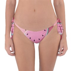 Aesthetic Cute Kawaii Watermelon Reversible Bikini Bottoms by Perong