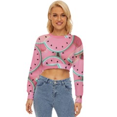 Aesthetic Cute Kawaii Watermelon Lightweight Long Sleeve Sweatshirt by Perong