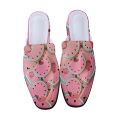 Aesthetic Cute Kawaii Watermelon Women s Classic Backless Heels by Perong