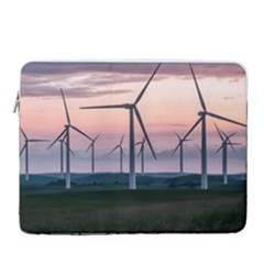 Wind Giants At Twilight 15  Vertical Laptop Sleeve Case With Pocket by Tellerarts