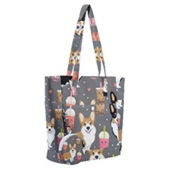 Corgi Boba Tea Bubble Tea Kawaii Food Welsh Corgis Dog Everyday Shoulder Bag With Pouch Bag by Perong