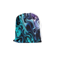 Nature Water Wave Architecture Drawstring Pouch (medium) by Salmanaz77