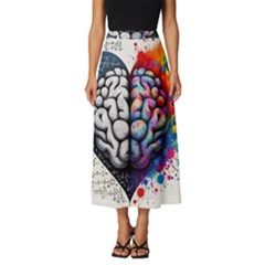 Brain Heart Math Classic Midi Chiffon Skirt