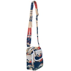 Summer Lake Forest Sunset Deer Water Shoulder Strap Belt Bag by Grandong