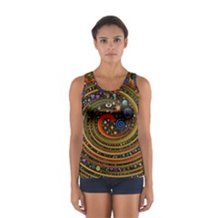 Swirl Vortex Emoji Cyclone Motion Art Sport Tank Top 