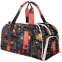 Tech Technology Pattern Burner Gym Duffle Bag View1