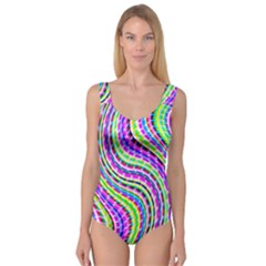 Neon Trippy Swirls Twirls Design Princess Tank Leotard  by Salmanaz77