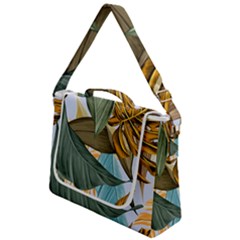 Monstera Palm Leaves Plants Box Up Messenger Bag by Paksenen