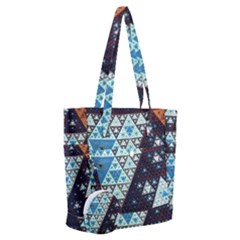 Fractal Triangle Geometric Abstract Pattern Everyday Shoulder Bag With Pouch Bag