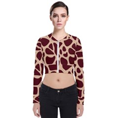 Animal Print Girraf Patterns Long Sleeve Zip Up Bomber Jacket by Ket1n9