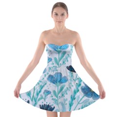 Flowers Petals Bloom Strapless Bra Top Dress by Proyonanggan