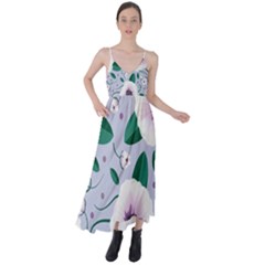 Flowers Petals Blossom Flora Tie Back Maxi Dress by Apenda