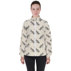 Dragonfy Insect Pattern Women s High Neck Windbreaker by Maspions