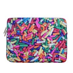 Colorful Candy Texture, Close-up 14  Vertical Laptop Sleeve Case With Pocket