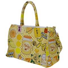 Marillo Pastel Zkt, Aesthetic, Stickers, Yellow Duffel Travel Bag by kyorashop23