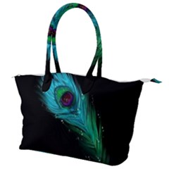 Shree Krishna, Feather, Lord, Rainbows Canvas Shoulder Bag by kyorashop23