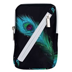 Shree Krishna, Feather, Lord, Rainbows Belt Pouch Bag (small)