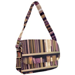 Books Bookshelves Office Fantasy Background Artwork Book Cover Apothecary Book Nook Literature Libra Courier Bag by Posterlux