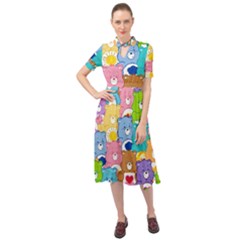 Care Bears, Adorable, Art Keyhole Neckline Chiffon Dress