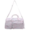 Pink Marble, Gold, Marble, Pattern, Pink, Rose Sports Gym Duffle Bag with Shoe Compartment View1