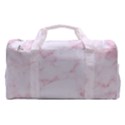 Pink Marble, Gold, Marble, Pattern, Pink, Rose Sports Gym Duffle Bag with Shoe Compartment View2