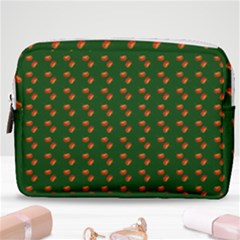 Kawaii Pumpkin Patt Green Make Up Pouch (medium) by snowwhitegirl