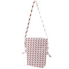 Kawaii Pumpkin Patt White Folding Shoulder Bag by snowwhitegirl