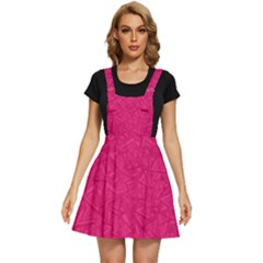 Pink Abstract Crimson Triangle Apron Dress by Posterlux