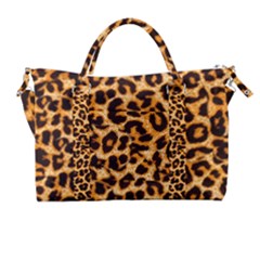 Leopard Skin Texture Macro, Brown Carry-on Travel Shoulder Bag by kyorashop23