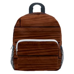 Seamless Wooden Planks Brown Wooden Background Kids  Age 5-10 Lightweight School Backpack With Side Pockets by kyorashop23