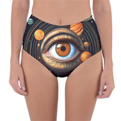 Eye Of The Universe (ai) Reversible High-waist Bikini Bottoms by dflcprintsclothing