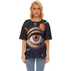 Eye Of The Universe (ai) Oversized Basic T-shirt by dflcprintsclothing