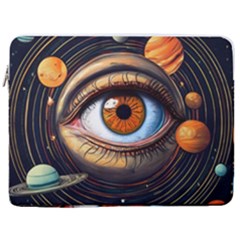 Eye Of The Universe (ai) 17  Vertical Laptop Sleeve Case With Pocket by dflcprintsclothing