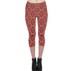 Illustrations Ajrak Abstract Design Pattern Capri Leggings  by Apenda