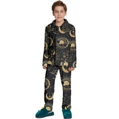 Star Colorful Christmas Abstract Kids  Long Sleeve Velvet Pajamas Set by Apen