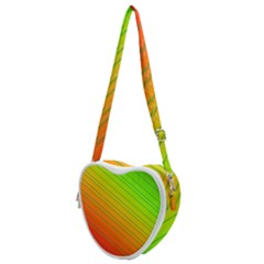 Orange Green Gradient Hunter Heart Shoulder Bag by Dutashop