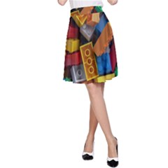 Lego, Toy Block, Colorfulness A-line Skirt by kyorashop23