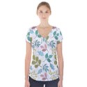 Leaf seamless pattern  Short Sleeve Front Detail Top View1