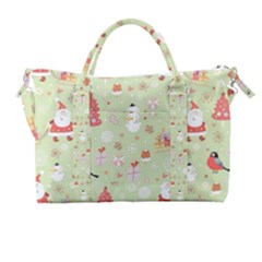 Christmas Pattern, Christmas Tree, Santa Carry-on Travel Shoulder Bag by kyorashop23