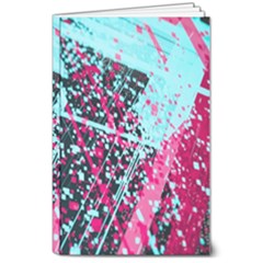 Colorful Splashes Grunge, Abstract Art 8  X 10  Softcover Notebook