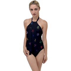 Numbers, Math, Keyboard Go With The Flow One Piece Swimsuit