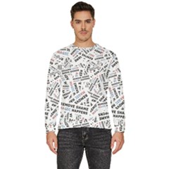 Embrace The Magic Inspirational Phrase Pattern Men s Fleece Sweatshirt by dflcprintsclothing