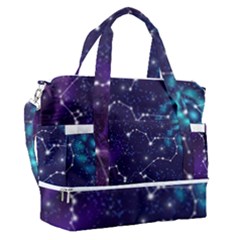 Realistic Night Sky Poster With Constellations Sports Shoulder Bag With Shoes Compartment by Ket1n9