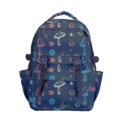 Whimsical Mushrooms Pattern Carry-on Double Buckle Travel Backpack by Drawde