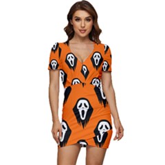 Halloween Party  Low Cut Cap Sleeve Mini Dress by Safari