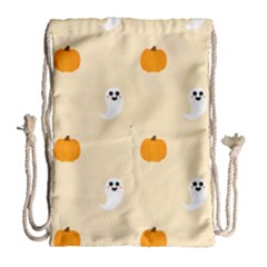 Pumpkin And Boo Crew Halloween  Drawstring Bag (large) by Safari