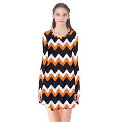 Halloween Wavy 20240926 161241 0000 Long Sleeve V-neck Flare Dress by Safari